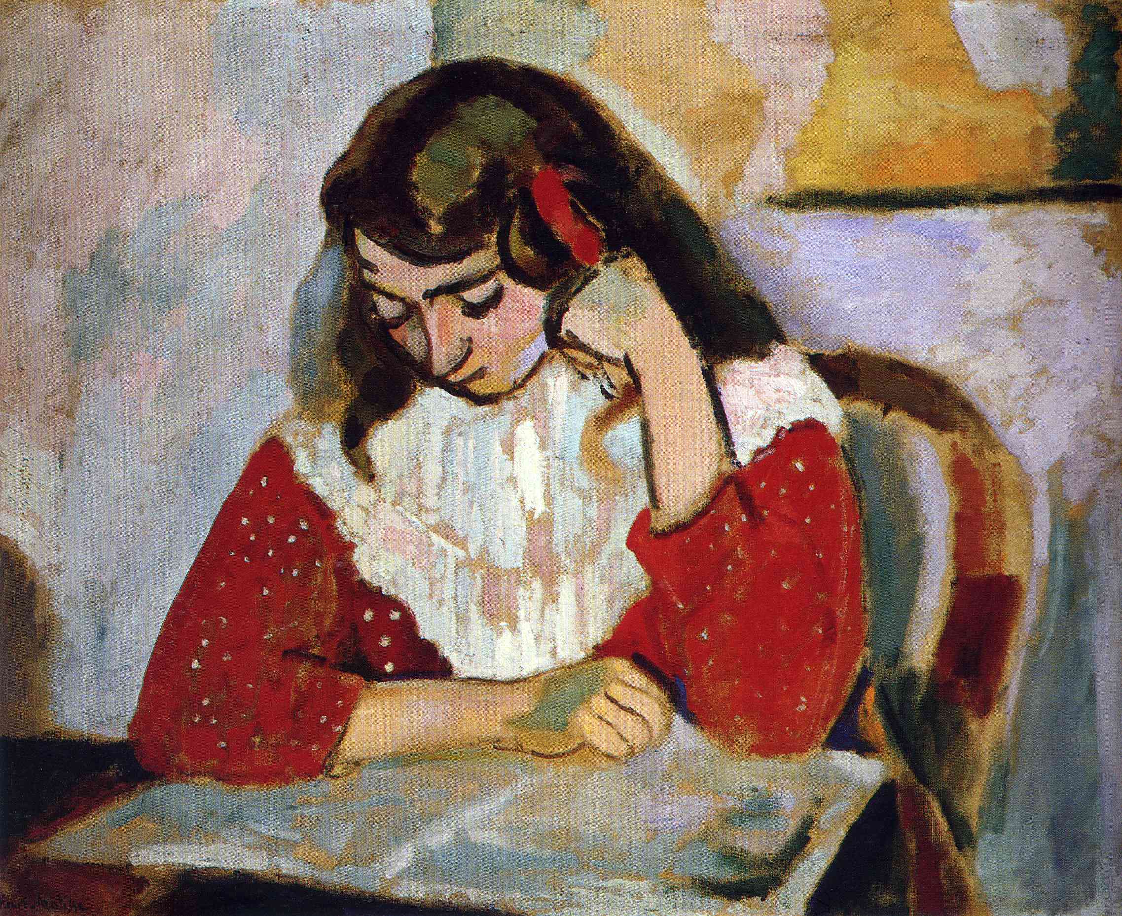 The Reader, Marguerite Matisse &mdash; Henri Matisse (1906)